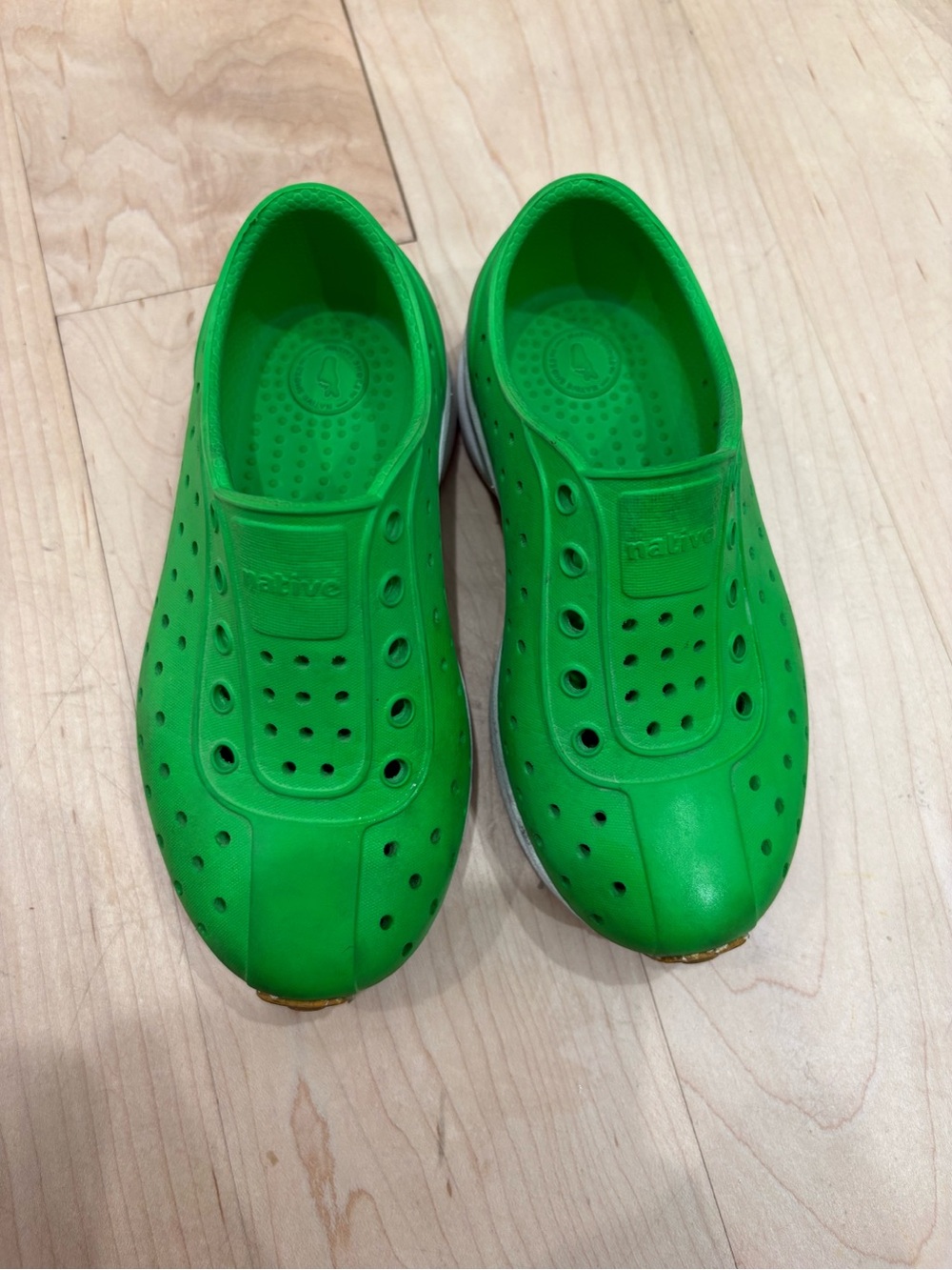 Native Jefferson Slip-On Kids Shoes in Green